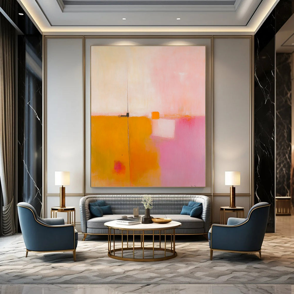 Minimalist Color Block Abstract Painting for Modern Spaces GAB1453