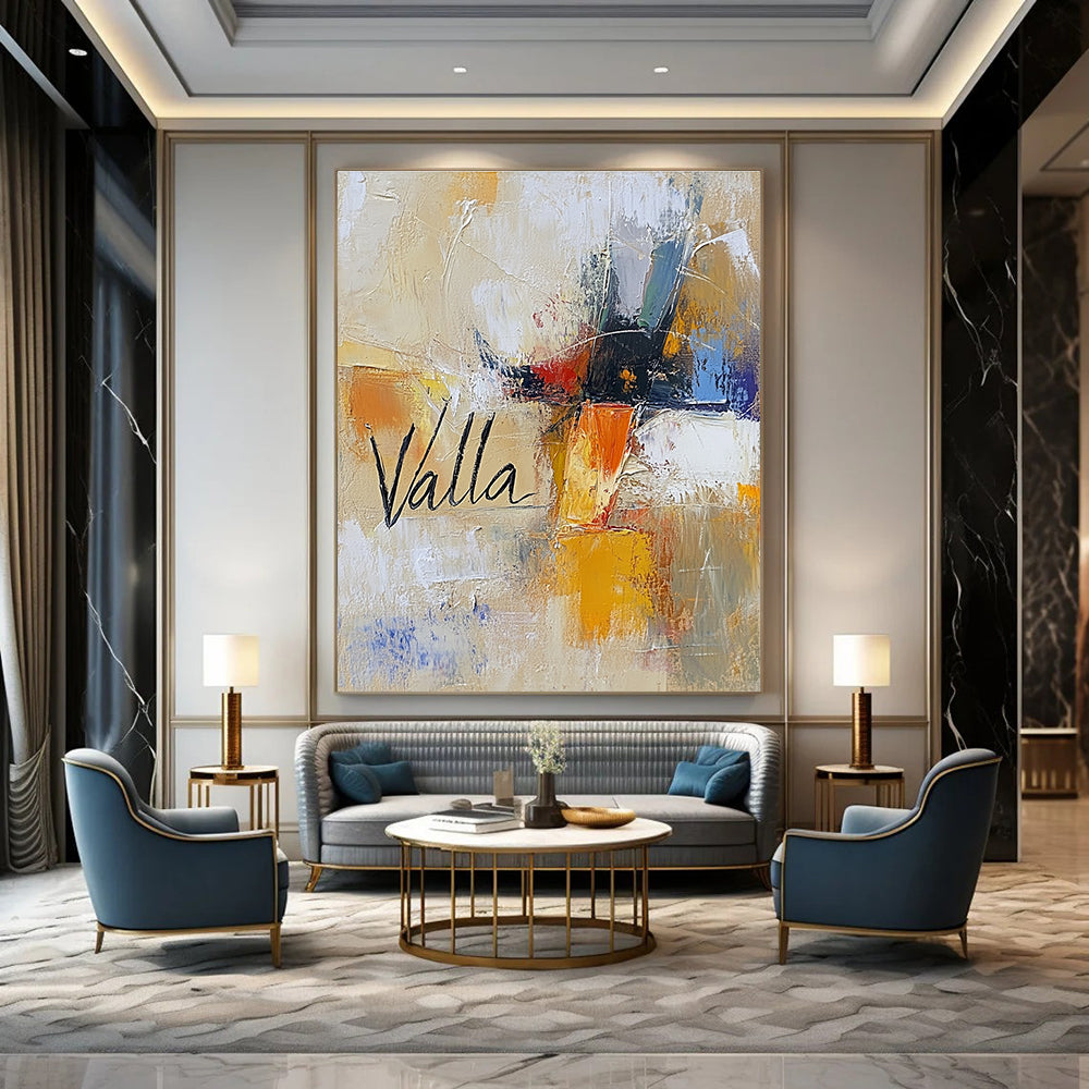 Colorful Abstract Painting with “Valla” for Personalized Art Spaces GAB1059