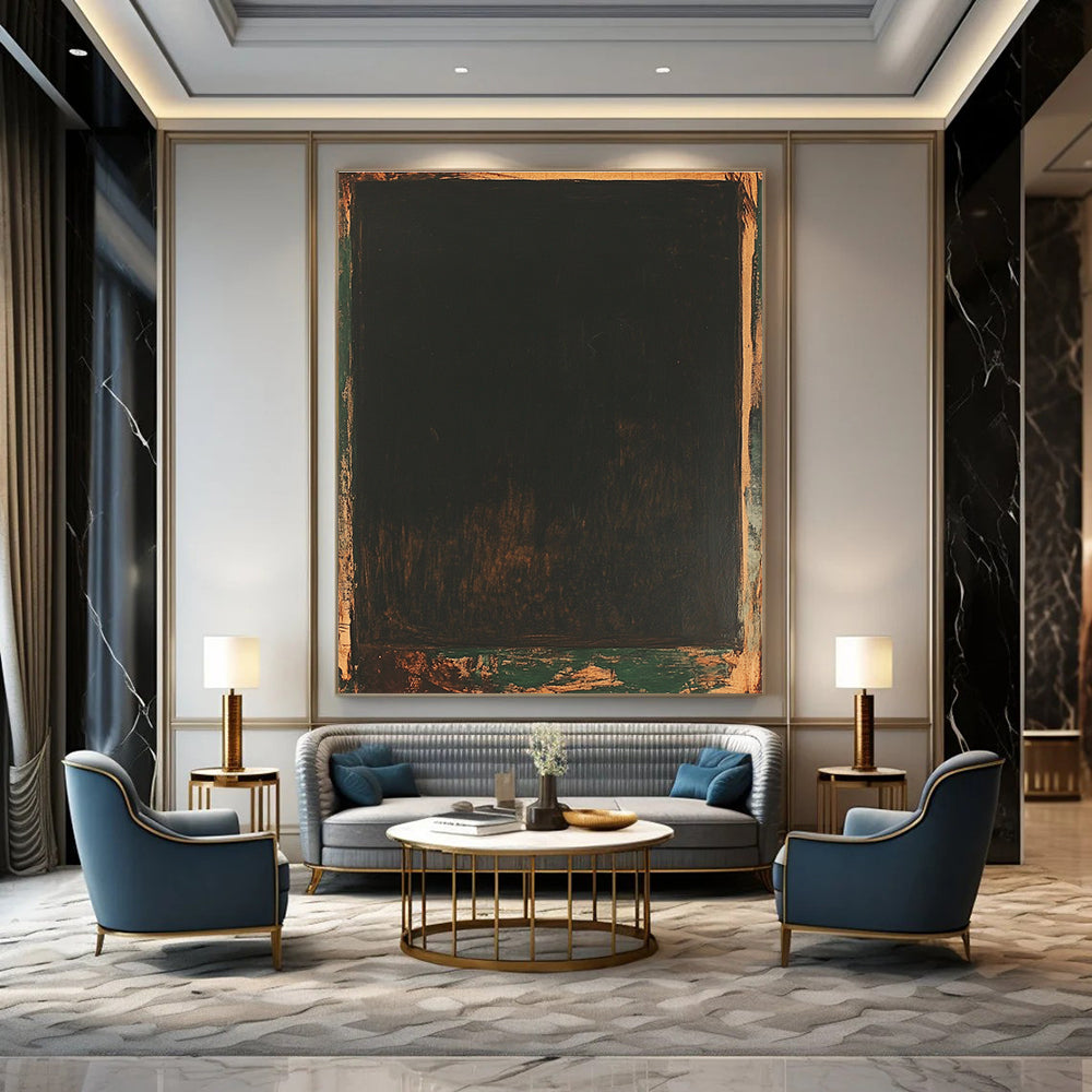 Dark Abstract Painting for Modern Art Gallery Installations GAB1283