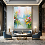 Floral Path Abstract Painting with Vibrant Brushstrokes GAB0007