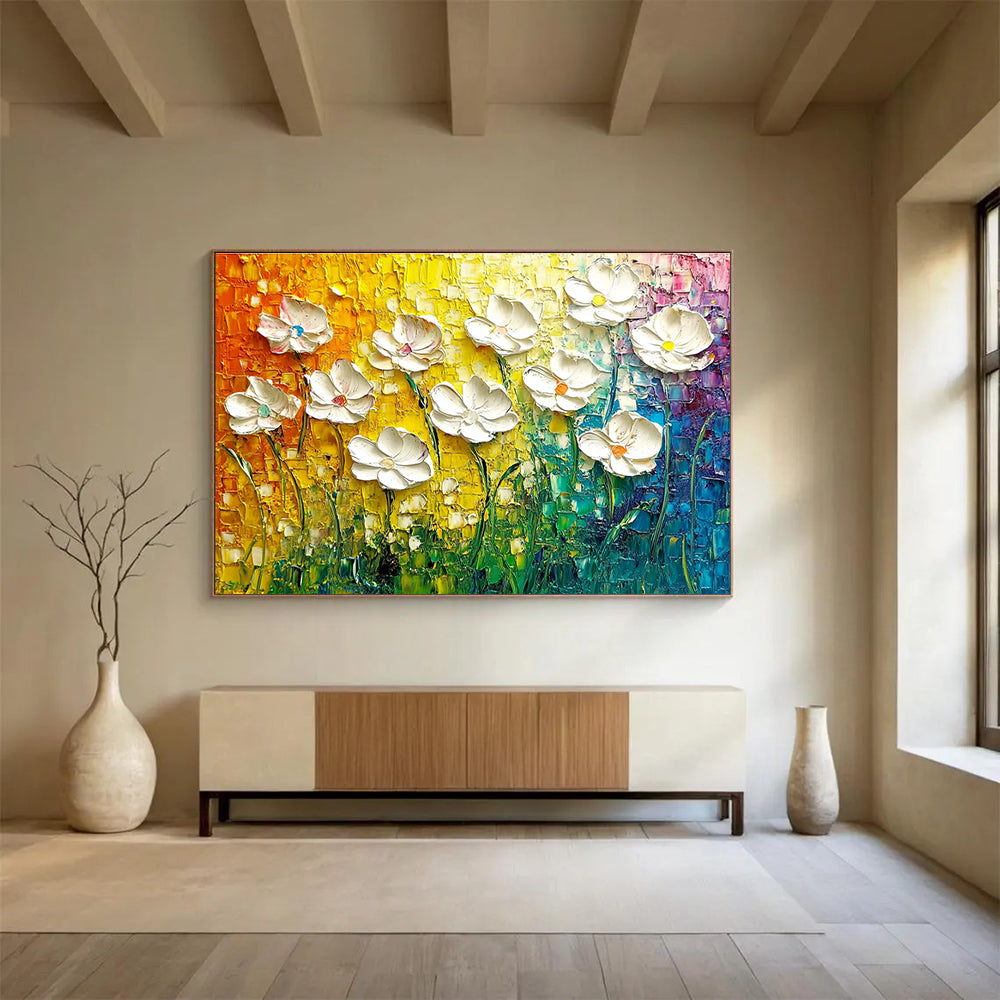 3D Flower Abstract Painting with Textured Realism ABS430