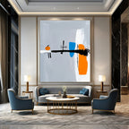 Abstract with Pumpkin Artistic Composition Abstract Painting GAB0210