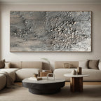 Gray Textured Organic Growth Painting with Natural Intrigue WINK068