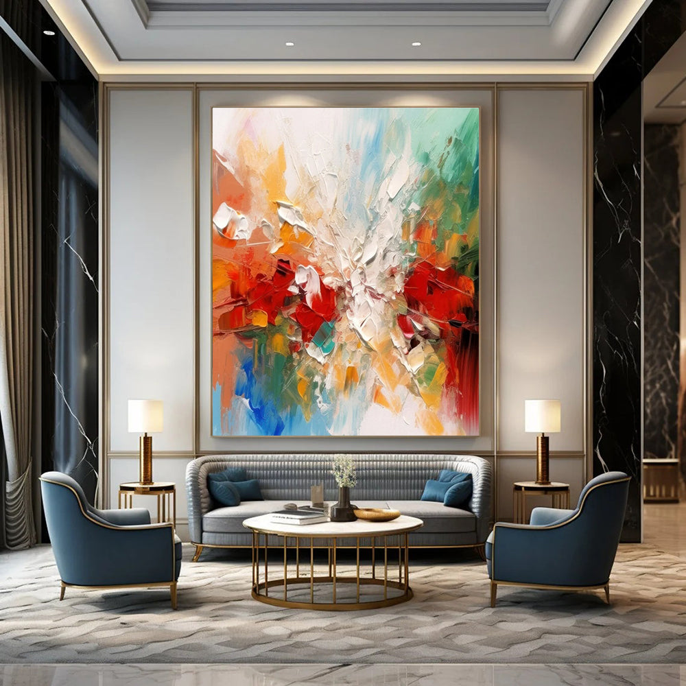 Colorful Explosion Abstract Painting for Artistic Event Venues HENG079
