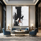 Black and White Heels Abstract Painting for Fashion - Forward Boutiques GAB0853