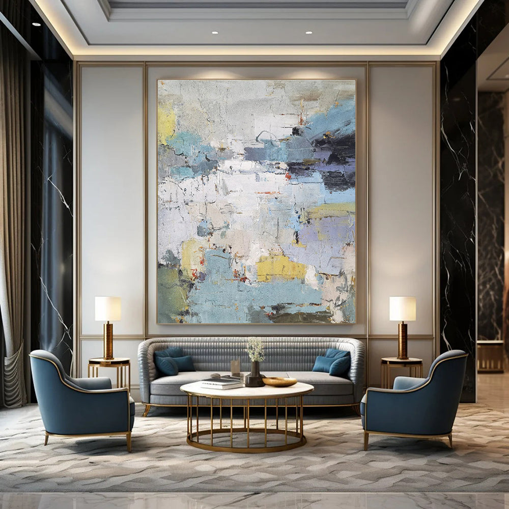 Colorful Abstract Landscape Painting for Modern Art Enthusiasts HENG312