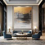 Golden Horizon Abstract - Mystical Landscape Abstract Art GAB0482