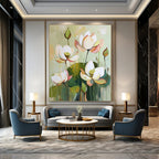 Lotus Flower Abstract Painting for Zen Gardens GAB0778