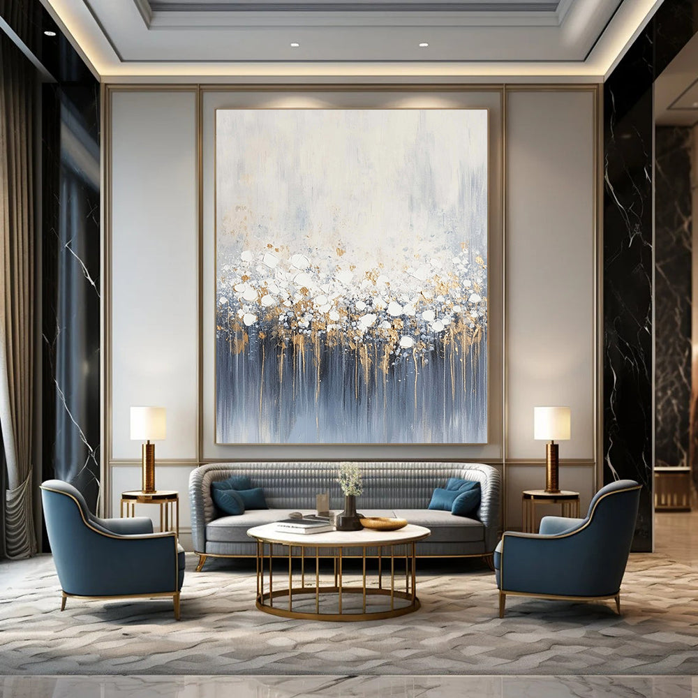 Gold Accent Abstract Painting for Luxury Dining Rooms GAB0777