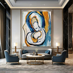 Abstract “Goodnight” Painting for Cozy Bedrooms GAB0744