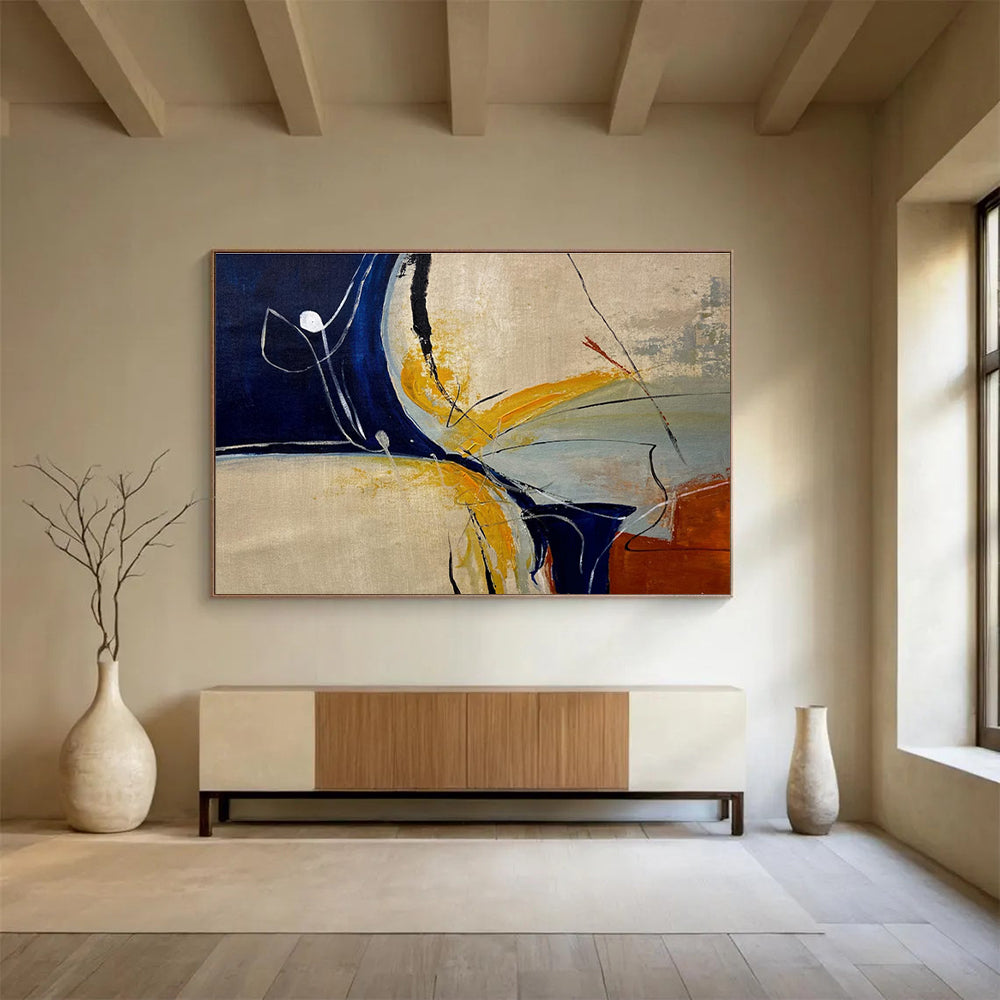 Minimalist Abstract Shapes Painting for Contemporary Offices YHT331