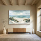 Beach Dunes and Grasses Scene Abstract Painting ABS137