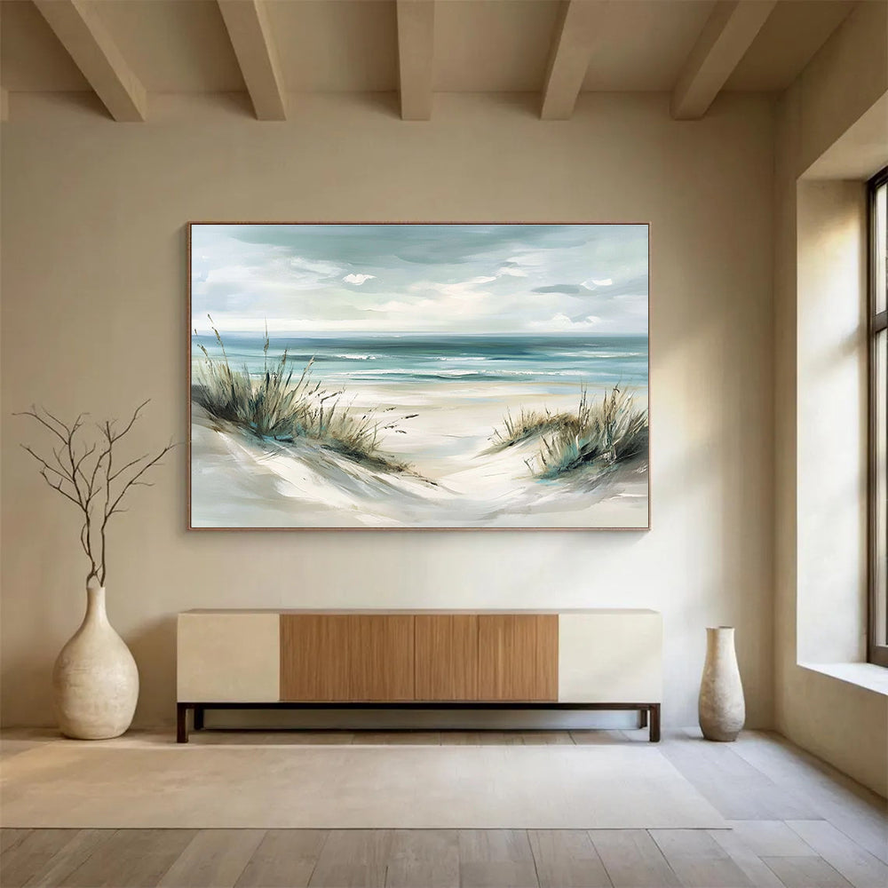 Beach Dunes and Grasses Scene Abstract Painting ABS137