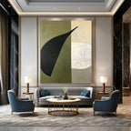 Abstract Leaf Shapes Painting for Nature - Inspired Offices GAB1148