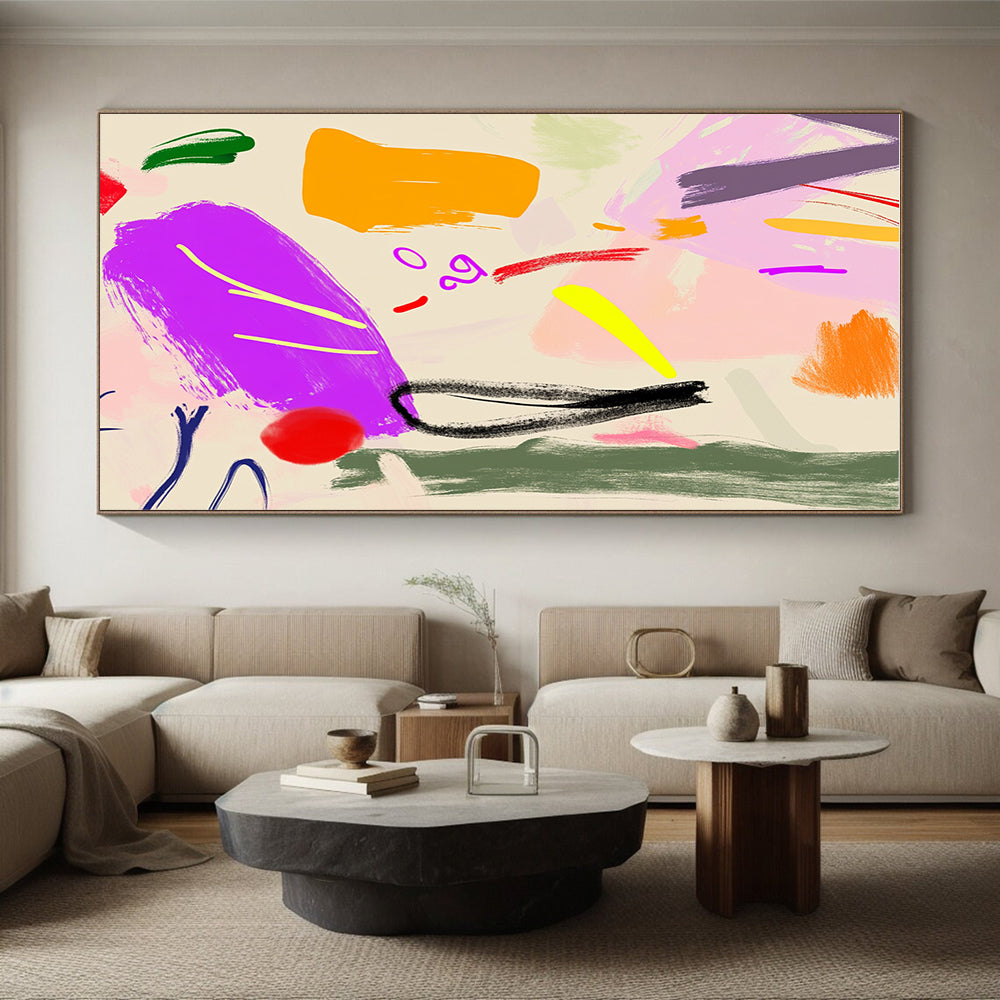 Colorful Playful Abstract Painting with Joyful Chaos WINK329