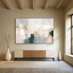 Pastel Blocks Abstract Cityscape Painting ABS219