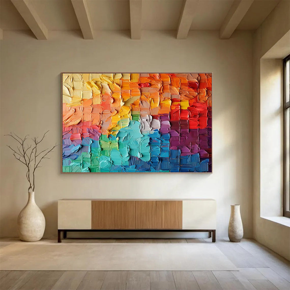 Rainbow Palette Abstract Painting for Creative Children's Playrooms YHT299