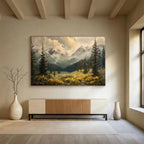 Mountain Meadow Abstract Painting for Nature - Inspired Living Rooms YHT420