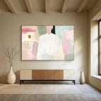 Pastel Figure Portrait with Soft Hues Abstract Painting ABS320