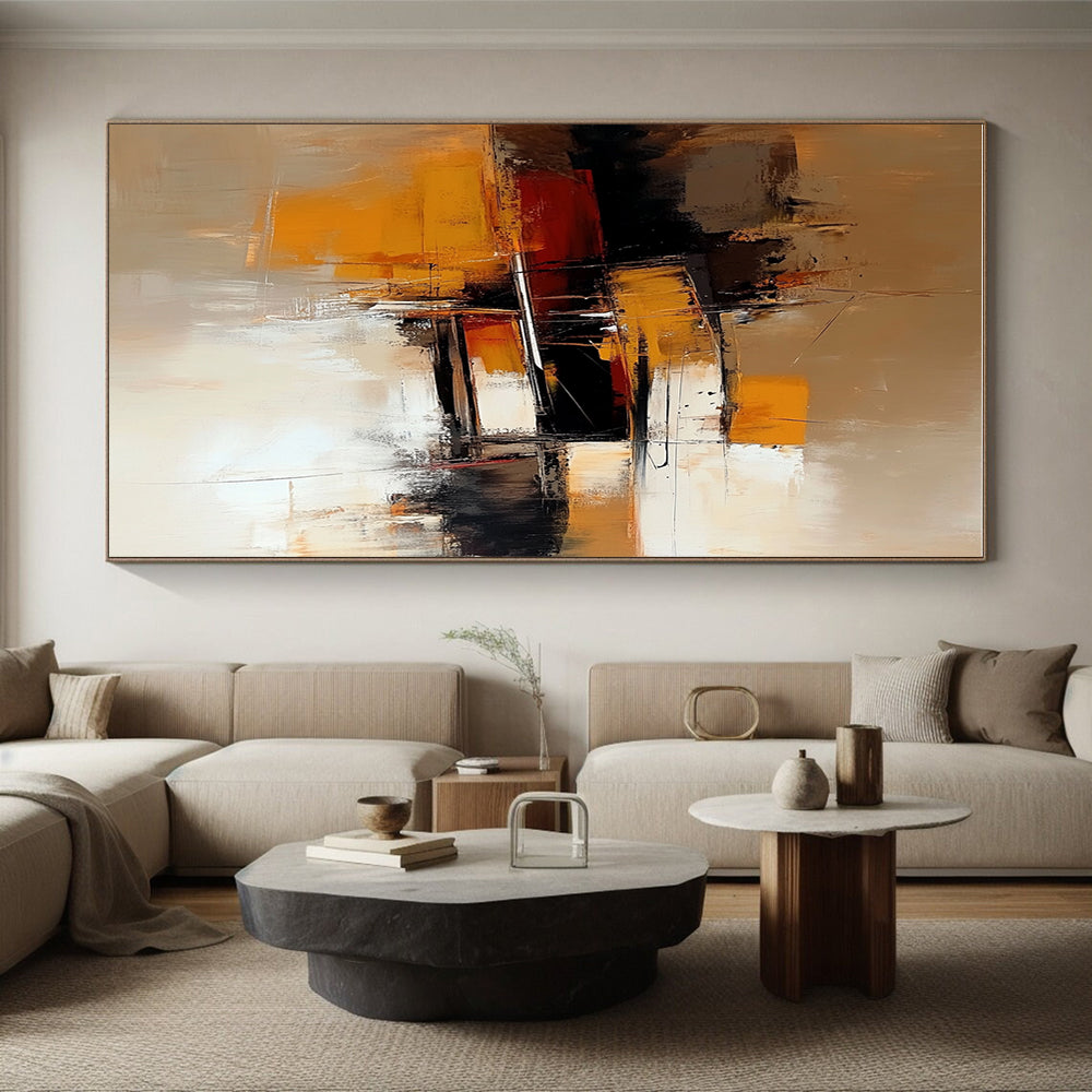 Warm Toned Abstract Painting with Cozy Energy WINK578