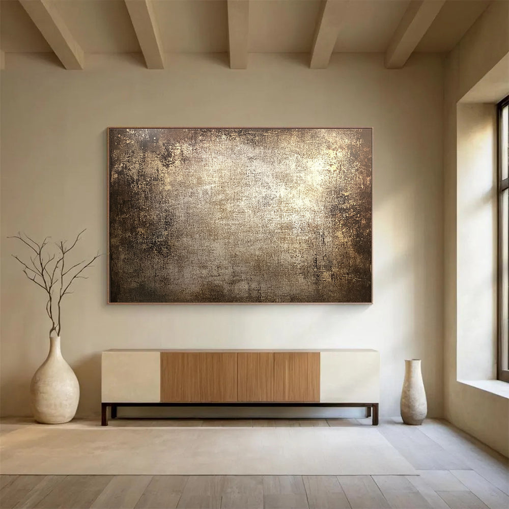 Bronze - Textured Abstract  Timeless Rustic Charm ABS072