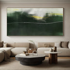 Green and Yellow Abstract Painting with Subtle Dynamics WINK140