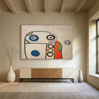 Cartoon - like Abstract Painting with Playful Shapes YHT001
