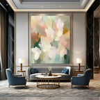 Pastel Flower Abstract - Serene Floral Abstract Art GAB0492