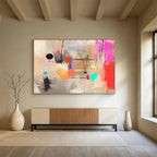 Vibrant Dots - Lines Abstract Expressionist Painting ABS203