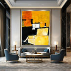 Yellow Armchair Abstract Painting for Modern Living Room Corners GAB1180