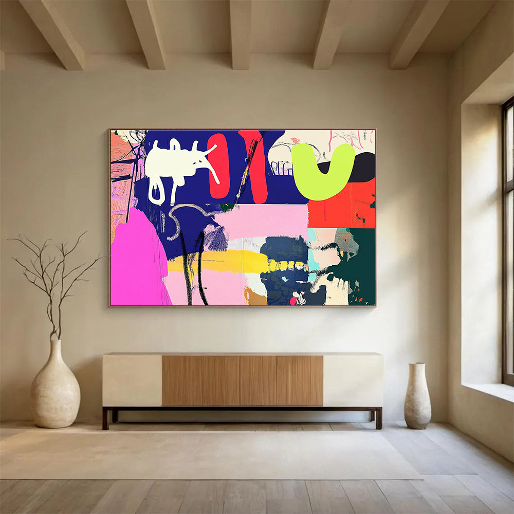 Bold Color Block Abstract  Playful Energy ABS047