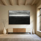 Monochrome Sea Landscape  Dramatic Solitude ABS093