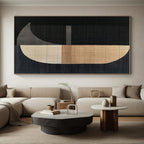 Geometric Textured Rug - like Abstract Painting with Artisanal Charm WINK180