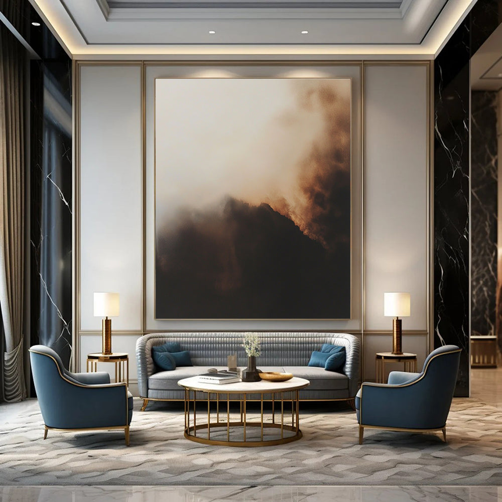 Misty Abstract Landscape Painting for Serene Spa Retreats GAB1161