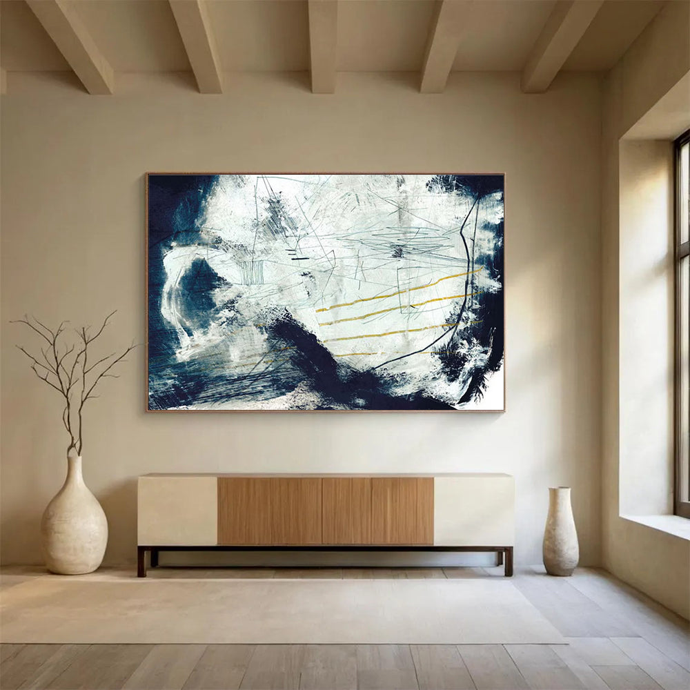 Dynamic Strokes Abstract Painting for Creative Studios YHT141