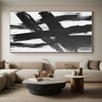 Cross - Stroke Abstract Painting with Graphic Impact WINK826