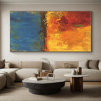 Warm and Cool Tones Abstract Painting with Dynamic Balance WINK795