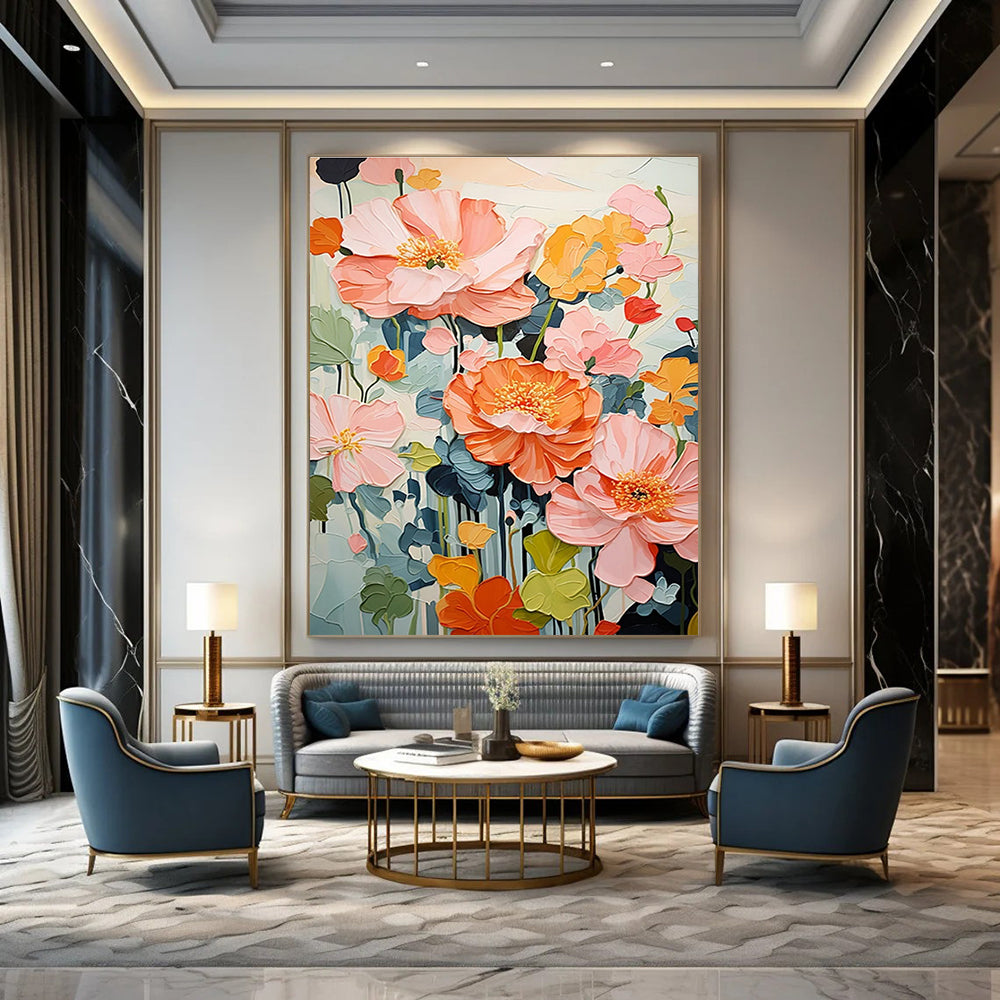 Pastel Floral Abstract Painting for Charming Nurseries HENG425