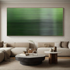 Green - Striped Abstract Painting with Vertical Motion WINK870