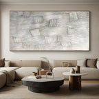 Black - White Line Abstract Painting with Geometric Patterns WINK868