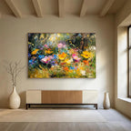 Vivid Wildflower Meadow Painting with Lush Colorful Blooms ABS559