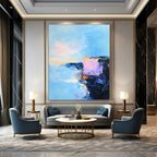 Coastal Cliffs at Sunset Abstract Painting for Luxury - Styled Residences GAB1076