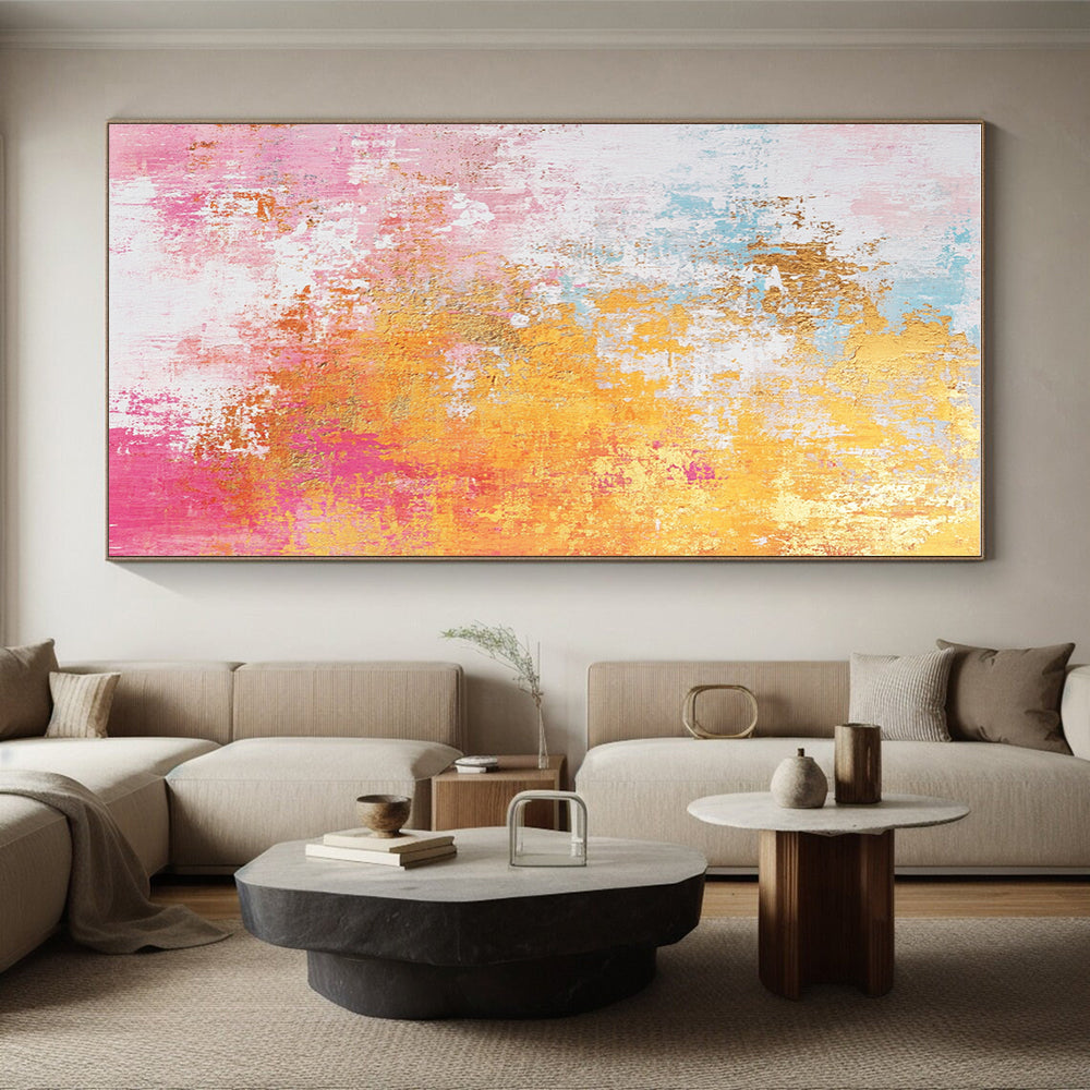 Colorful Abstract Blend Painting with Vibrant Harmony WINK331