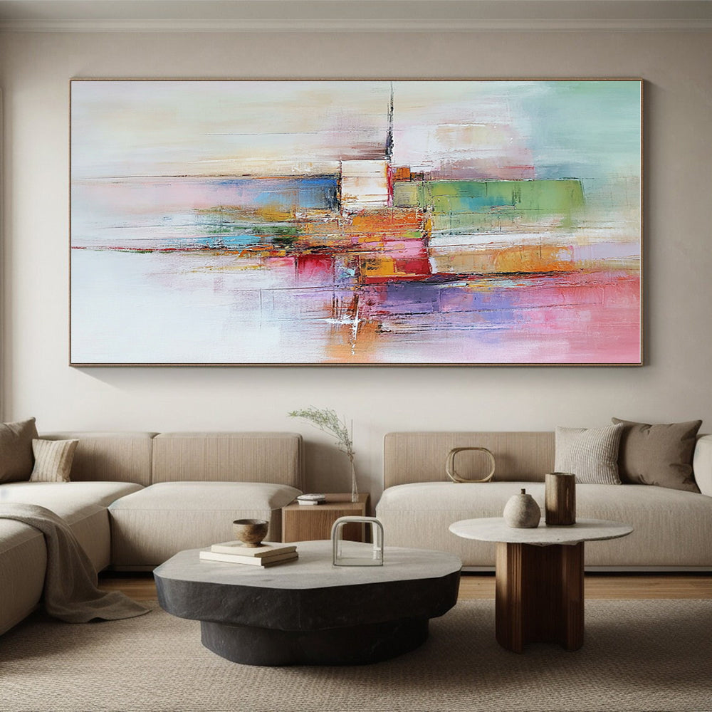 Colorful Abstract Cityscape Painting with Artistic Urbanity WINK468