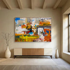 Bold Colors Abstract Composition Painting for Creative Studios YHT335