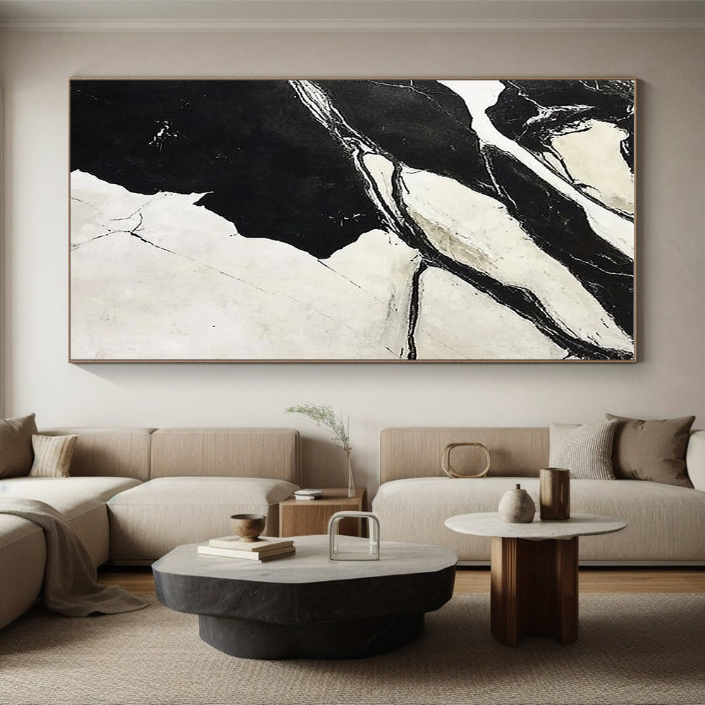 Black White Marble Abstract 2 Painting with Natural Grace WINK744