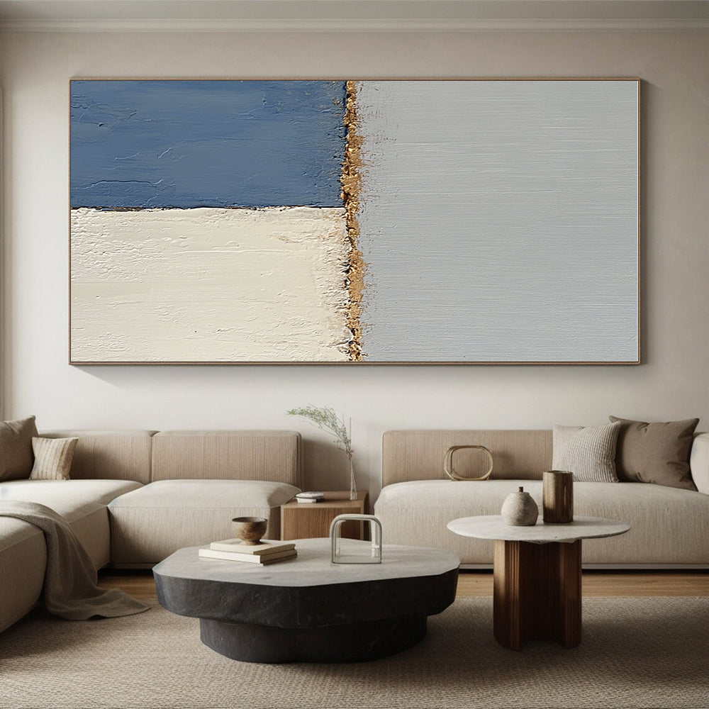 Textured Color Block Edges Abstract Painting with Tactile Interest WINK165