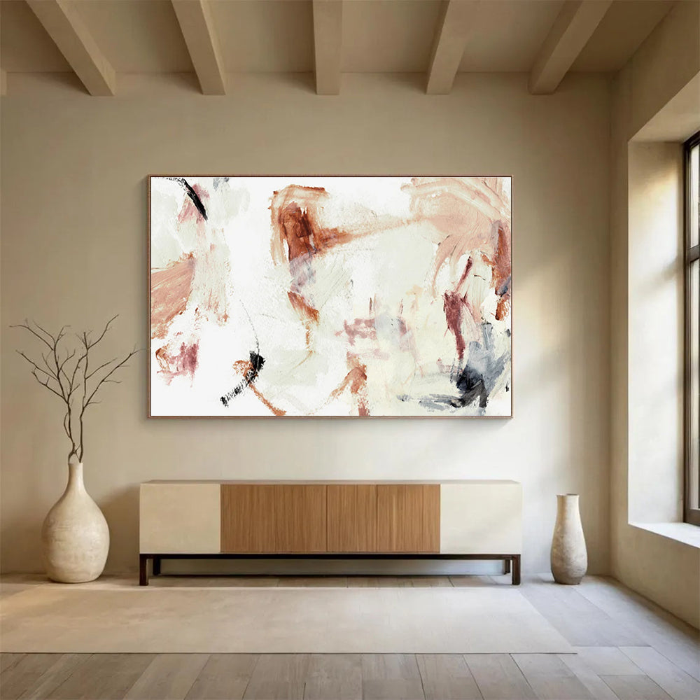 Subtle Hue Abstract Painting for Minimalist Dining Rooms YHT145