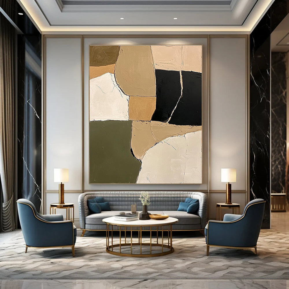 Minimalist Geometric Abstract Painting for Art - Inspired Retail Stores GAB1159