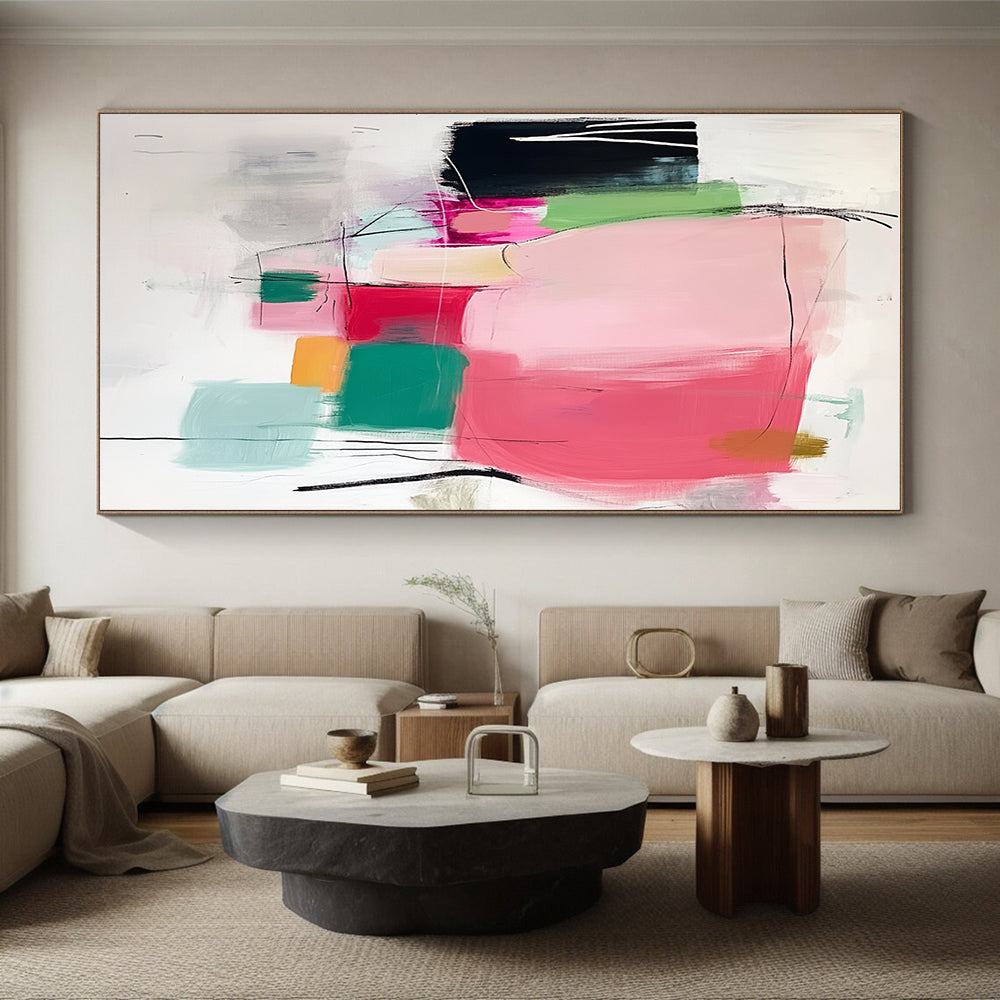 Colorful Abstract Composition Painting with Playful Energy WINK132
